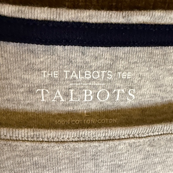Talbots Light Gray Boatneck 3/4 Sleeve Top - Picture 3 of 6